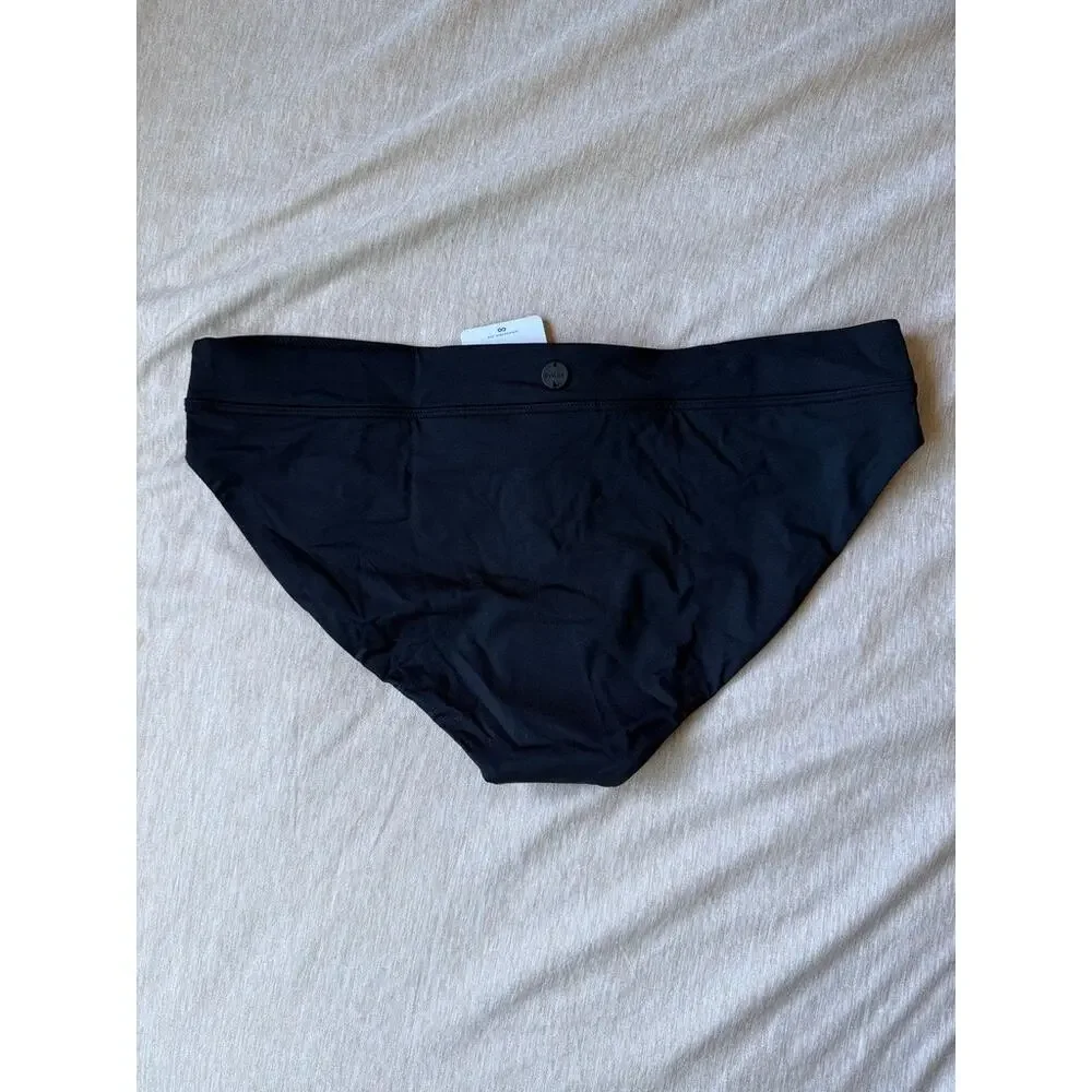 prana black summer wave swimsuit bikini bottoms women size medium